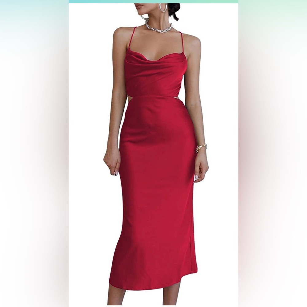 Red Sexy Satin Dress